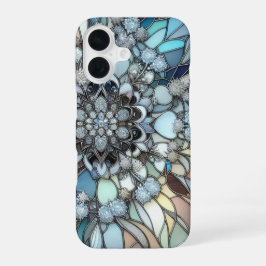 Art Deco Stained glass mosaic iPhone 16 Hoesje