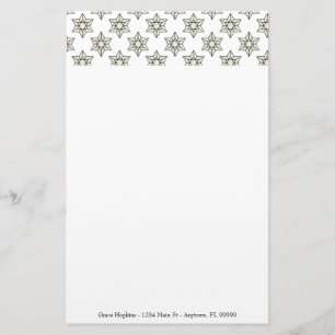Art Deco Stars gepersonaliseerde artillerie Briefpapier