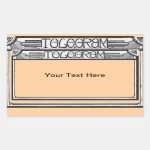 Art Deco Steampunk Telegram Sticker