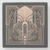 Art Deco Stenen Onderzetter (Voorkant)