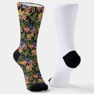 Art Deco stijl Bloemen en Wijnstok Sokken