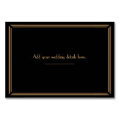 Art Deco Stijl Bruiloft Behuizing Kaart (Achterkant)