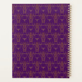 Art deco stijl flapper meisje paarse gouden 2025 planner (Achterkant)