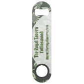 Art Deco Stijl Groen Patroon Restaurant Speed Flessenopener (Voorkant)