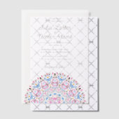  Art Deco stijl Mandala bruiloft Vellum Uitnodigingen (Offset (Uitnodiging))