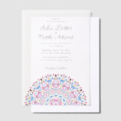  Art Deco stijl Mandala bruiloft Vellum Uitnodigingen (Offset)