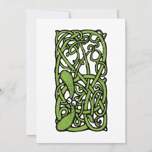 Art Deco stijl mistletoe Kerst Winter Kaart (Achterkant)