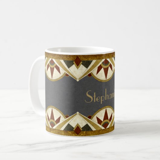 Art Deco-stijl op maat Koffiemok (Voorkant links)