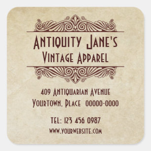 Art Deco stijl perkament promotionele Stickers