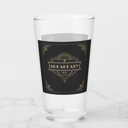 Art Deco-stijl voor 1920 met een handige gatsbyst Glas (Voorkant)