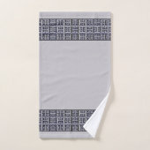 Art Deco Stijl Zwart en Grijs Handdoek Set (Handdoek)