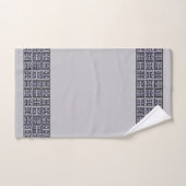 Art Deco Stijl Zwart en Grijs Handdoek Set (Handdoek)