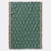 Art Deco stijlpatroon in blauwgroen groene kleur Deken (Voorkant Verticaal)