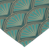 Art Deco stijlpatroon in blauwgroen groene kleur Tafelkleed (Gekanteld)