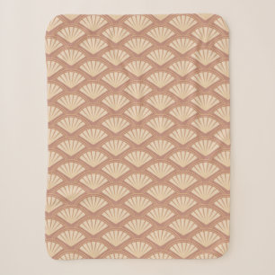 Art Deco stijlpatroon in roos kleur Sherpa Deken