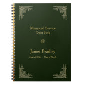 Art Deco Style 2 Memorial Service Guest Book Notitieboek (Voorkant)