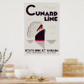 Art Deco Style Cunard Line Poster (Keuken)