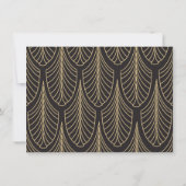 Art Deco Style Flat Dank u Nota Kaart (Achterkant)