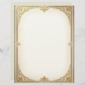 Art Deco Style Frame Stationery Paper Briefhoofd (Voorkant / Achterkant)