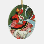 Art Déco Style Girl Christmas Art Ornement (Droite)