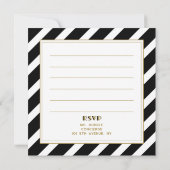 Art Déco Style Noir et Nouvel An Fête Invitation (Dos)