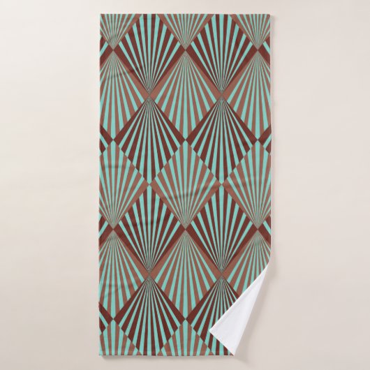 Art Deco style seamless pattern texture Badhanddoek (Badhanddoek)