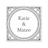 Art Deco Style Self-Inking Address Stamp Zelfinktende Stempel (Design)