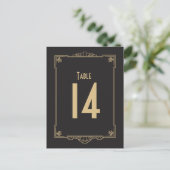 Art Deco Style Table Numbers Briefkaart (Staand voorkant)