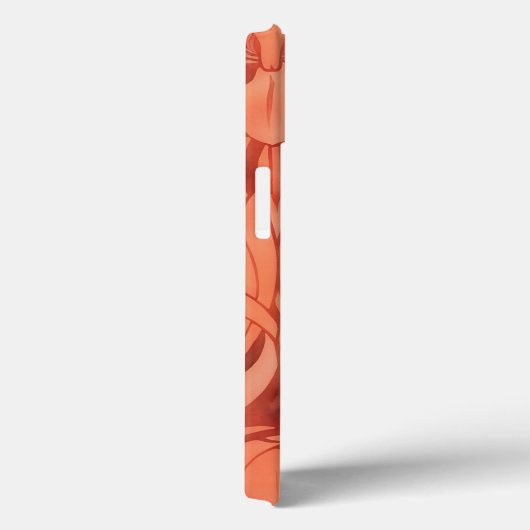 Art Deco Style Telefoonhoes in Sinaasappel Case-Mate iPhone Case (Achterkant / Rechts)