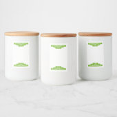Art deco sun element in lime green voedselcontainer etiket (Flessen)