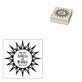  Art Deco Sunburst Chique Typografie Bruiloft Rubberstempel (Gestempeld)