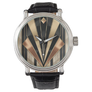 Art Deco Sunburst Geometric Luxury Design Horloge