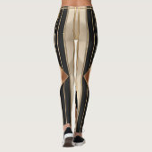Art Deco Sunburst Geometric Luxury Design Leggings (Achterkant)