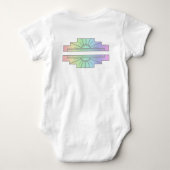 Art Deco Sunburst Pattern in Pastels Romper (Achterkant)