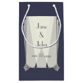 Art déco swanky en sac cadeau bleu (Dos)