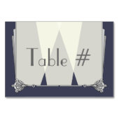 Art déco swanky sur carte table bleue (Dos)
