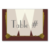 Art déco swanky sur carte table rouge (Dos)