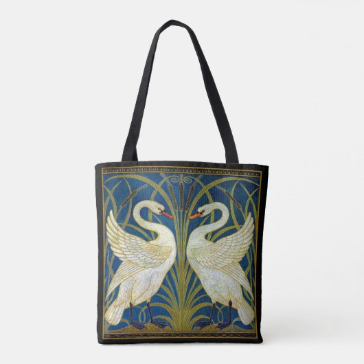 Art Deco Swans Draagtas (Achterkant)