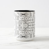 Art Deco Symmetry Line Art Pattern Mok (Center)