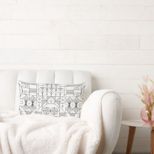 Art Deco Symmetry Lines Sierkussen Kussen