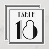 Art Deco-tabel nummer 18 Kaart (Voorkant / Achterkant)