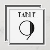 Art Deco-tabel nummer 9 Kaart (Voorkant / Achterkant)