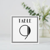 Art Deco-tabel nummer 9 Kaart (Staand voorkant)