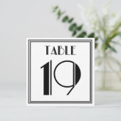 Art Deco Tafel Nummer 19 Kaart (Staand voorkant)