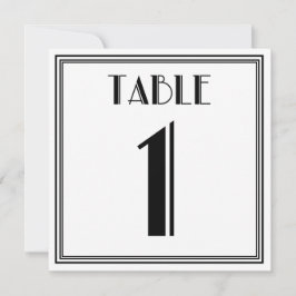 Art Deco Tafel Nummer 1 Kaart