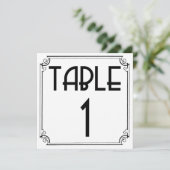 Art Deco Tafel Nummer 1 Kaart (Staand voorkant)