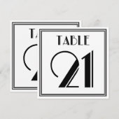 Art Deco Tafel Nummer 21 Kaart (Voorkant / Achterkant)