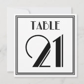 Art Deco Tafel Nummer 21 Kaart (Achterkant)