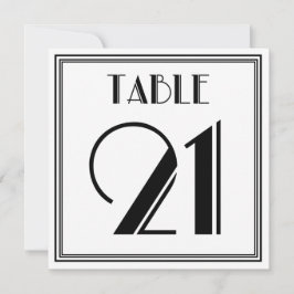 Art Deco Tafel Nummer 21 Kaart