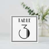 Art Deco Tafel Nummer 3 Kaart (Staand voorkant)